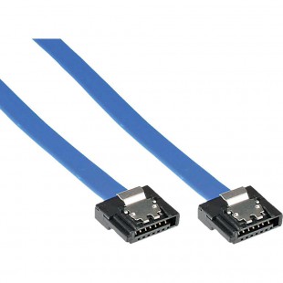 Câble InLine® SATA 6Gb / s petit avec loquets 0,15 m