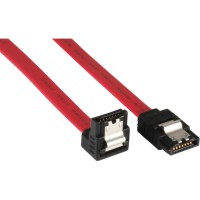 Câble de raccordement SATA plié, InLine®, avec languette de sécurité, 0,5m