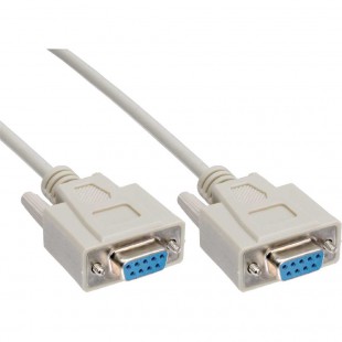 Câble null modem, InLine®, 9 broches fem./fem. 5m, encapsulé