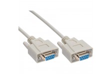 Câble null modem, InLine®, 9 broches fem./fem. 10m, encapsulé