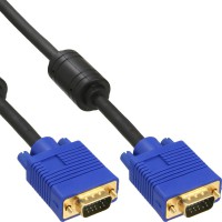 Câble S-VGA Premium, InLine®, 15 broches HD mâle/mâle, noir, 1m