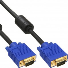Câble S-VGA Premium, InLine®, 15 broches HD mâle/mâle, noir, 0,3m