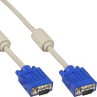 Câble S-VGA, InLine®, 15 broches HD mâle/mâle, beige, 2m