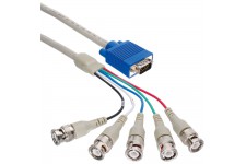 Câble InLine® VGA BNC 5x BNC vers 15HD mâle 1m
