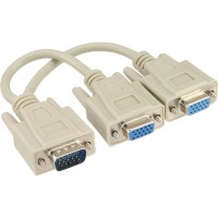 Câble adaptateur VGA en Y, prise VGA sur 2x prise VGA femelle