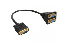 Câble adaptateur VGA en Y, prise VGA sur 2x prise VGA femelle