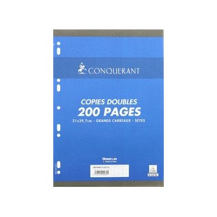 CONQUERANT SEPT Copies doubles, A4, Seyès, 200 pages