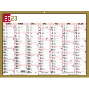 EXACOMPTA Calendrier tricolore neutre 2022, 130 x 170 mm