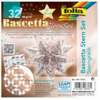 folia Feuilles de papier pliable étoile Bascetta, blanc /