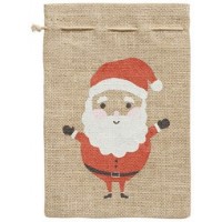 folia Sac en toile de jute 'Père Noël', (L)250 x (H)350 mm