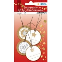 HERMA Etiquette pour cadeau de Noël 3D, rond, or