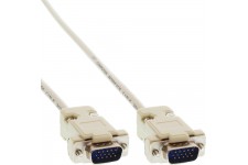 Câble InLine® VGA 15 broches HD mâle à mâle assemblé Câble gris 5m