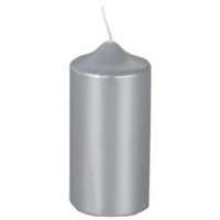 PAPSTAR Bougie cylindrique de Noel, argent