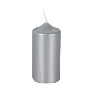 PAPSTAR Bougie cylindrique de Noel, argent