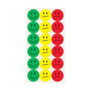 sigel Pastille de présentation Smiley, papier, assorti