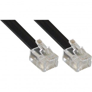 Câble modulaire RJ12, InLine®, mâle/mâle, 6 fils, 6P6C, 10m