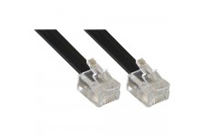 Câble modulaire RJ11, InLine®, mâle/mâle, 4 fils, 6P4C, 15m