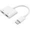 Adaptateur USB C vers USB C Audio USB C + Charge USB C Blanc Bigben