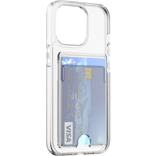 Coque iPhone 14 Pro Hybride avec porte-carte intégré Transparente Bigben
