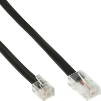 Câble modulaire InLine® RJ45 8P6C à RJ12 6P6C mâle à mâle 10m