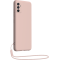 Coque Samsung G M52 5G Silicone + dragonne assortie Rose nude Bigben