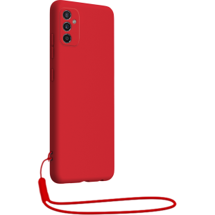 Coque Samsung G M52 5G Silicone + dragonne assortie Rouge Bigben