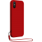 Coque Xiaomi Redmi 9A Silicone + dragonne assortie Rouge Bigben