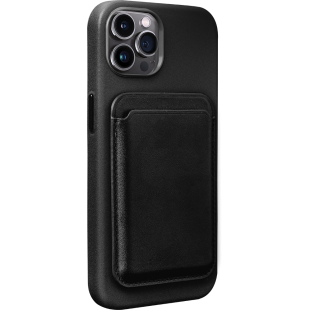 Coque iPhone 14 Pro Compatible MagSafe avec porte-carte amovible Noire Bigben