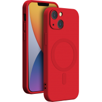 Coque Apple iPhone 14 Compatible MagSafe Silicone Rouge Bigben