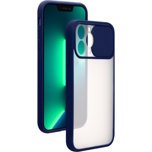 Coque iPhone 13 Pro Slide Contour Bleu Bigben