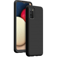 Coque Samsung G A03s Silicone SoftTouch Noire Bigben