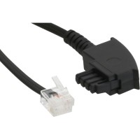 Câble TAE-F pour filtre DSL, InLine®, prise TAE-F à prise Western 6/2 DEC, 20m
