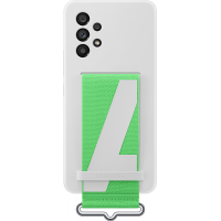 Coque Samsung G A53 5G Silicone avec lanière Blanche Samsung