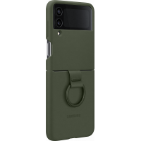 Coque Samsung G Z Flip 4 Silicone avec anneau Kaki Samsung