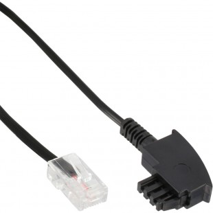 Câble InLine® TAE-F allemand vers RJ45 8P2C, 6 m