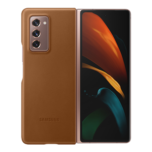 Coque en Cuir pour Samsung G Z Fold 2 Marron Samsung