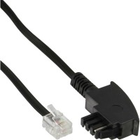 Câble TAE-F, InLine®, pour Telekom / Siemens, TAE-F vers RJ11 6P4C, 1 m
