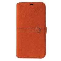 Folio Apple iPhone 6/7/8/SE/SE22 Nice Bouton laqué Orange Faconnable