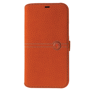 Folio Apple iPhone 6/7/8/SE/SE22 Nice Bouton laqué Orange Faconnable