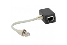 Distributeur ISDN, InLine®, 2x RJ45 Bu, 15cm Câble, avec résistances de pull-up