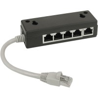 Distributeur ISDN InLine®, 5x RJ45 Bu, 15cm Câble, avec résistances de pull-up