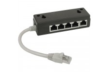 Distributeur ISDN InLine®, 5x RJ45 Bu, 15cm Câble, avec résistances de pull-up