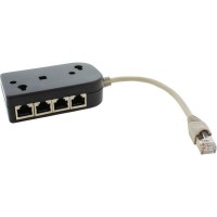 Distributeur ISDN InLine®, 8x RJ45 Bu, 15cm, avec résistances de pull-up