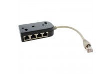 Distributeur ISDN InLine®, 8x RJ45 Bu, 15cm, avec résistances de pull-up