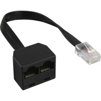 Séparateur ISDN InLine® 1x RJ45 mâle à 2x RJ45 femelle, 8P4C avec câble de 15 cm, sans résistances