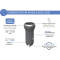 Double Chargeur voiture USB A+C PD 37W (12+25W) Power Delivery Garanti à vie Gris Force Power
