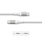 Câble Renforcé USB C/USB C 1,2m 3A Garanti à vie Blanc Force Power Lite