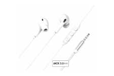 Ecouteurs Jack 3.5mm Garanti à vie 100% Plastique recyclé Blanc Force Play