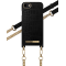 Coque Necklace Bandoulière Apple iPhone 6/7/8/SE/SE22 Jet black croco Ideal Of Sweden