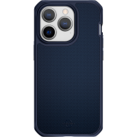 Coque Renforcée iPhone 14 Pro Ballistic Nylon R 100% Plastique recyclé Bleue Itskins
